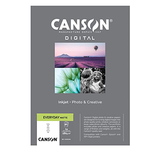Canson 94659 Inkjet Everyday, A4, 50 Fg, 180 g, matt