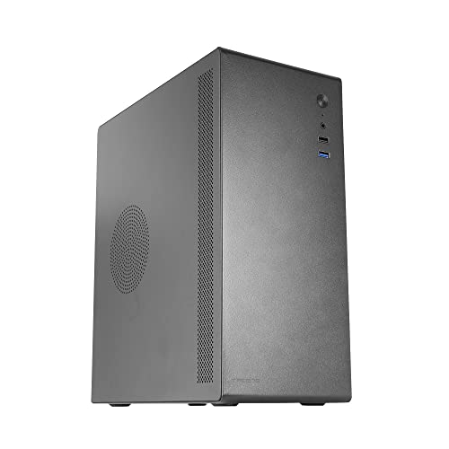 Tacens ORUMX, Micro-ATX Mini-Tower Slim Gehäuse, Ultra Kompaktes, Stahlrahmen, 80mm Lüfter, Schwarz