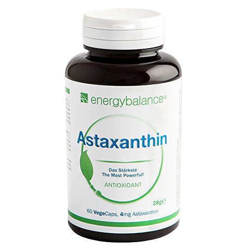Astaxanthin - Haematococcus-Alge - mit Lutein, Beta-Carotin, Betacyanine und Bio-Vitamin E - Vegan - Antioxidant - Natürlich 4mg - Keine Konservierungsstoffe - 60 VegeCaps