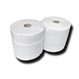 Jumbo WC-Rollen 2 lagig, Premium Toilettenpapier-Rollen, Klopapier-Rollen, WC-Großrollen, reißfest, weiß Top Qualität
