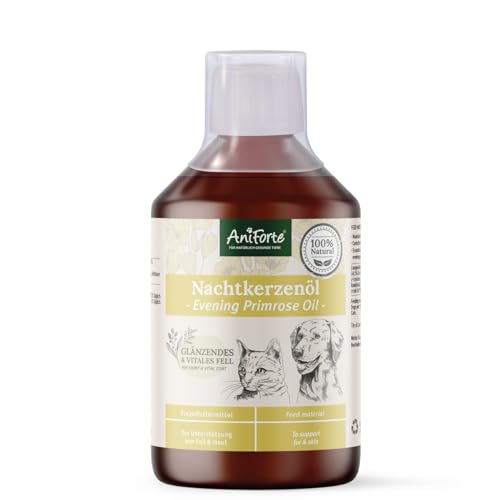 AniForte natürliches Nachtkerzenöl 500 ml- Naturprodukt für Hunde und Pferde