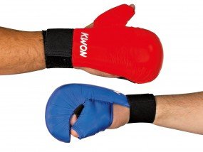Kwon Karate Handschutz, mit Daumenschlaufe, rot, Gr. M