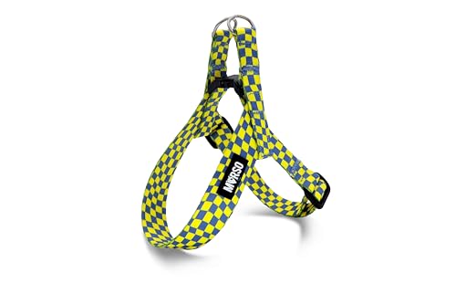 MORSO® Verstellbares Hundegeschirr Mini für kleine Hunde, gelb und hellblau, Größe XS