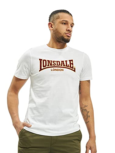 Lonsdale Herren Langarmshirt T-Shirt Classic Slimfit weiß (weiß) Small