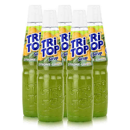 Tri Top Getränke-Sirup Zitrone-Limette 600ml - kalorienarm (5er Pack)