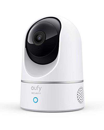 eufy Überwachungskamera, IP Kamera, Security Indoor Cam 2K für Innenbereiche, Plug-In Schwenk-Neige-Sicherheitskamera mit Sprachassistent, Bewegungssensor, HomeBase Nicht notwendig (Generalüberholt)
