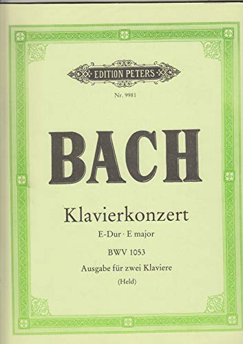 Johann Sebastian Bach-Concert E Bwv1053-2 Pianos-BOOK