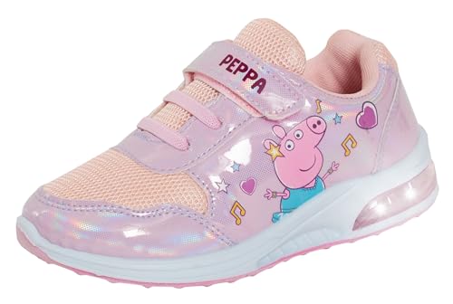 Peppa Pig Mädchen Leuchtende Turnschuhe Kinder Rosa Sportschuhe mit Blinklichtern, rosa / weiß, 28 EU