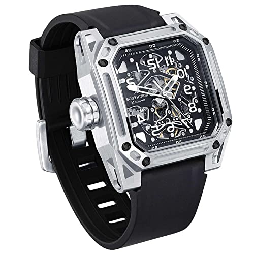 Eastuy 10 Pcs Mechanische Uhr für Herren | Automatische mechanische Herrenuhr aus Edelstahl | Luxuriöses wasserdichtes 100M Sport-Armbanduhr-Geschenk für Männer