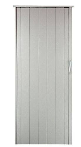 Falttür Schiebetür Tür weiss gewischt farben mit Schloß/Verriegelung Höhe 202 cm Einbaubreite bis 85 cm Doppelwandprofil Neu
