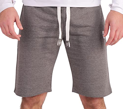 Gennadi Hoppe Herren Sweat Cotton Shorts Berti Bermuda Sweatpant Sport Short H6686 d-grau XL dunkel grau