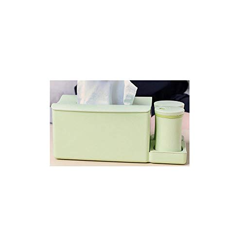 ZXGQF Tissue Box Kosmetiktücher-Box Kunststoff Papier Handtuchhalter Für Zuhause BüroAuto Dekoration Hotelzimmer Tissue Box Halter, Hellgrün