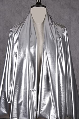 PVC Leather Tank Zipper Pleated Dress Short Mini Ball Gown A-Line Dresses,Silver,5XL