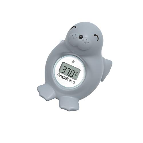 Angelcare Happy Seal Baby-Badezimmer-Thermometer, Grau