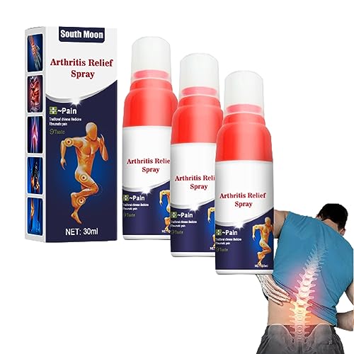 South Moon Lumbar Spine Cold Gel Spray, Lumbar Pain Relief Herbal Spray, Herbal Joint Pain Cold Spray for Back, Knee Joint Cervical Spine Waist Back Spray, Back, Neck, Muscle, Stiff Joints Pain (3PCS)