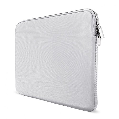 Artwizz Neoprene Sleeve Tasche designed für [MacBook 12] - Laptop Schutzhülle mit Reißverschluss, Webpelz, extra Schutzrand - Silber - 12 Zoll
