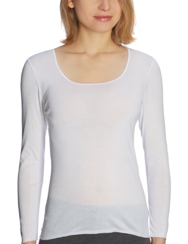 SCHIESSER Damen Langarm-Shirt Luxury 2er Pack, Farbe:Weiß (100);Größe:44 (XXL)
