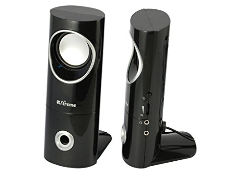 Xtreme 33201 Slim Speakers Multimedia, mit Sound 3D und System Doppel Kanal, Lautstärkeregler und Eingang Kopfhörer