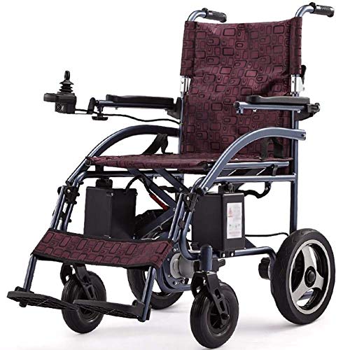 GAXQFEI Elektro-Rollstuhl, faltbar und Licht Rollstuhl intelligente automatische Elektro-Rollstuhl Sitzbreite 46cm, Belastbarkeit, 2,1