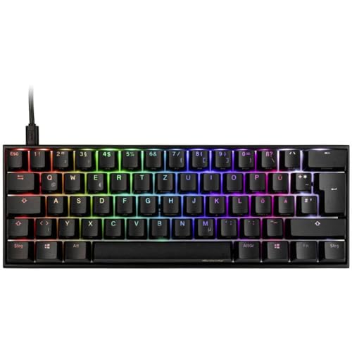 Ducky Mecha Mini Gaming Tastatur, MX-Speed-Silver, RGB-LED - schwarz
