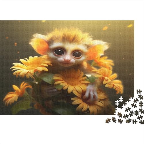 Sunflower Monkey 1000 Teile Animal Theme Erwachsene Puzzle Lernspiel Geburtstag Wohnkultur Family Challenging Games Stress Relief Toy 1000pcs (75x50cm)