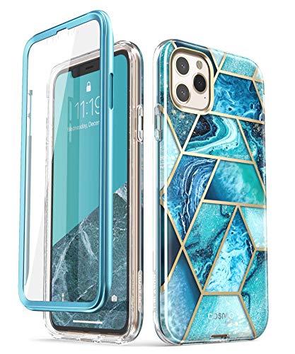 i-Blason iPhone 11 Pro Hülle Glitzer Handyhülle 360 Grad Case Bling Schutzhülle Bumper Cover [Cosmo] mit integriertem Displayschutz 5.8 Zoll 2019 Ausgabe (Ocean)