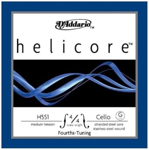 D'Addario Helicore Cello G-Saite (4/4 Mensur; Spannung: medium, Quartenstimmung)