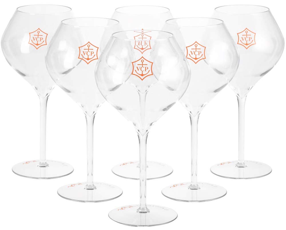 Veuve Clicquot Rich Champagner Gläser Set aus Acryl mit VCP Logo (6 Stück)