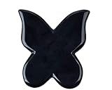 Natürliche Kristalle Gua Sha Butterfly Scraping Massage Tool, Quarz-Edelstein for Gesichtsstraffung und Straffungsmassage, Obsidian YICHENGYIN (Color : Obsidian)