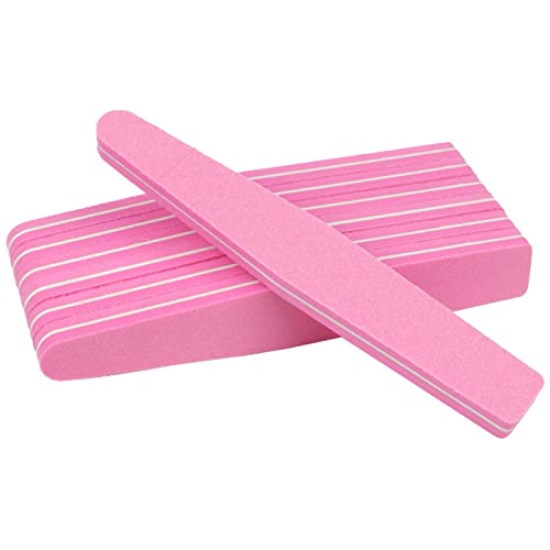 RHAIYAN 60 stücke Nagelpuffer Schwamm Sanding Puffing Files 100/180 Diamant Nail Art Tipps Waschbare Pufferblock Gel Polnisch Maniküre Werkzeuge Set Specific (Color : Pink)
