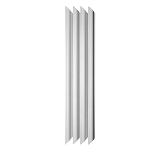 DECOSA Wandkassetten Set Melissa (FP25) - 12 Sets à 4 Leisten à 45 cm - Edle Wandleiste in Weiß - Wandelement aus Styropor Hartschaum