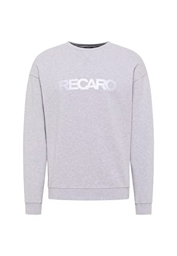 RECARO Sweatshirt Originals | Herren Pullover, Rundhals | 100% Baumwolle | Made in Europe, Farbe:Grey, Größe:XXL