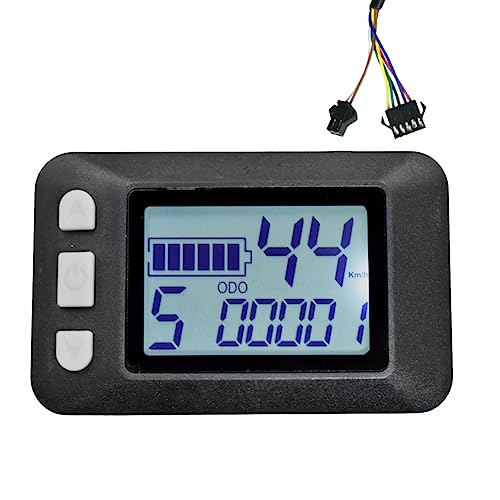 RIVNN 1 Stück P9 LCD-Display, Armaturenbrett-Messgerät, LCD-Bildschirm, Elektrisches Fahrradmessgerät, 24 V, 36 V, 48 V, 60 V, für Elektroroller-LCD-Display (SM-Stecker)