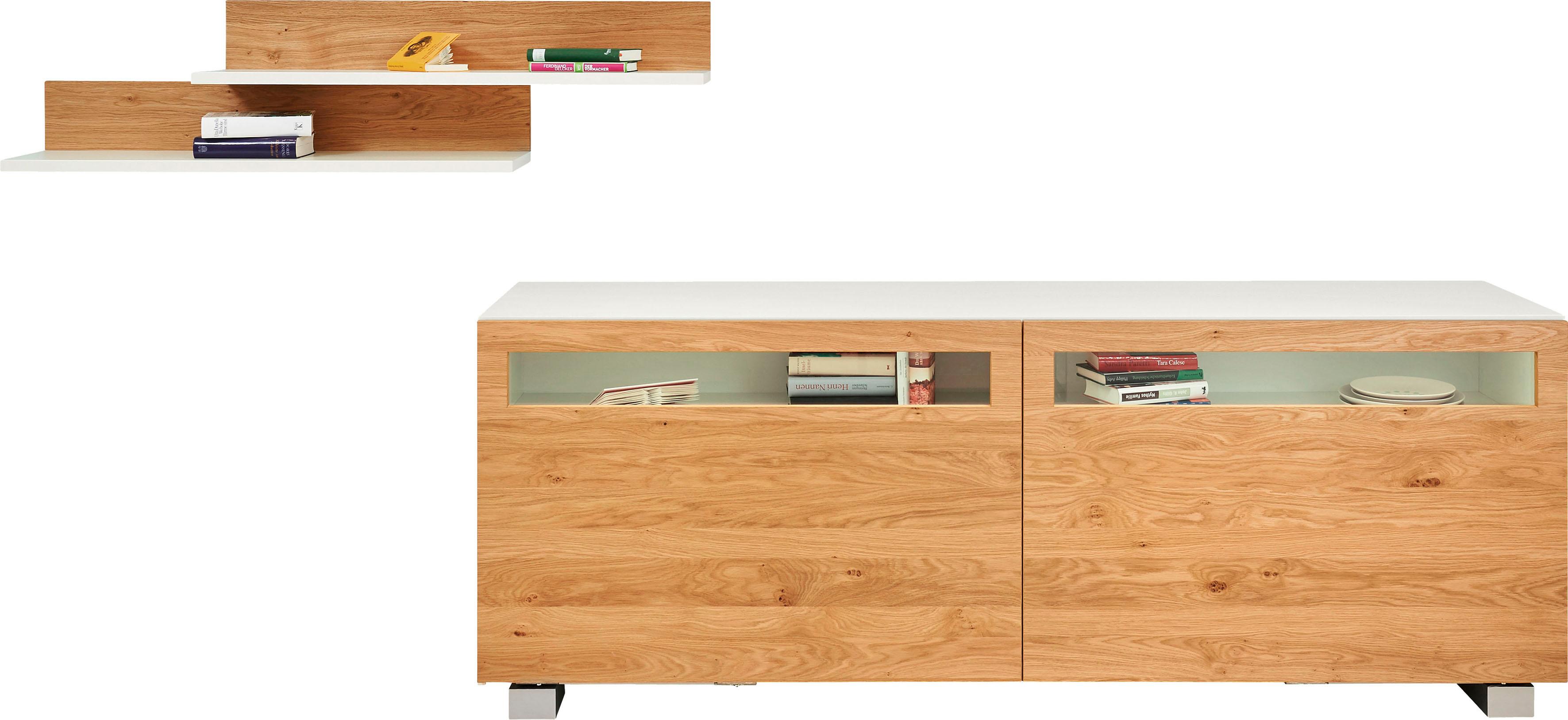 now by hülsta Sideboard "now vision", mit 2 Wandregalen, 3-tlg.