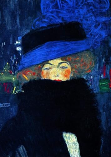 PGM Kunstdruck Gustav Klimt - Lady with Hat 50x70cm
