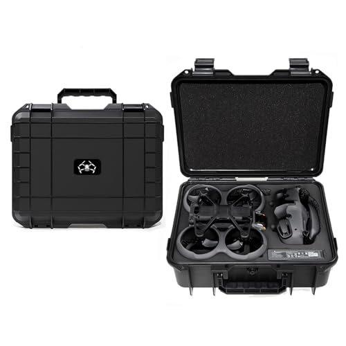 ZJRXM Koffer für DJI Avata 2 Drone und Zubehör, Hardshell Aufbewahrungs Tasche für DJI Avata 2 Drohne, Reisetasche Passend für DJI Goggles 3, RC Motion 3 und Avata 2 Zubehör, mit Tragegurt (Schwarz)