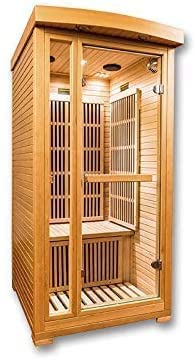 SudoreWell® Infrarotkabine Infrarot Sauna Ruby 90 x 105 x 186cm (Breite x Tiefe x Höhe)