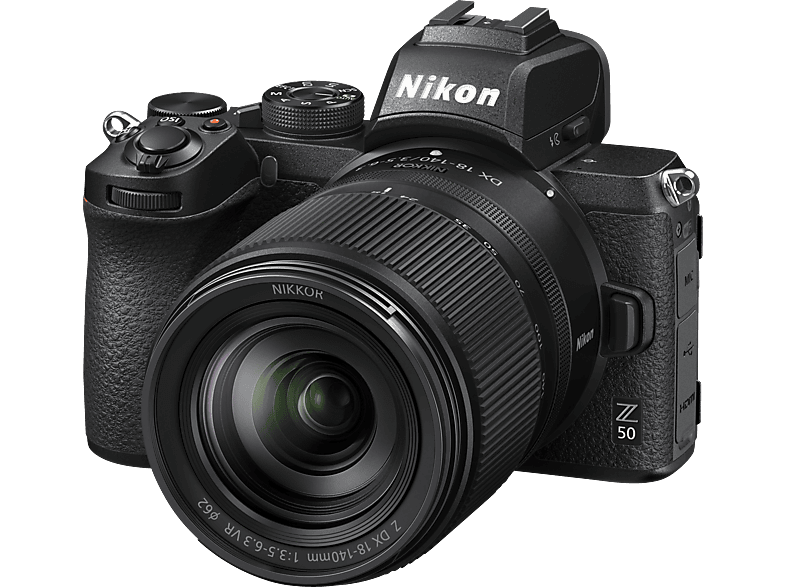 NIKON Z 50 Kit Systemkamera mit Objektiv 18-140 mm, 8 cm Display Touchscreen, WLAN