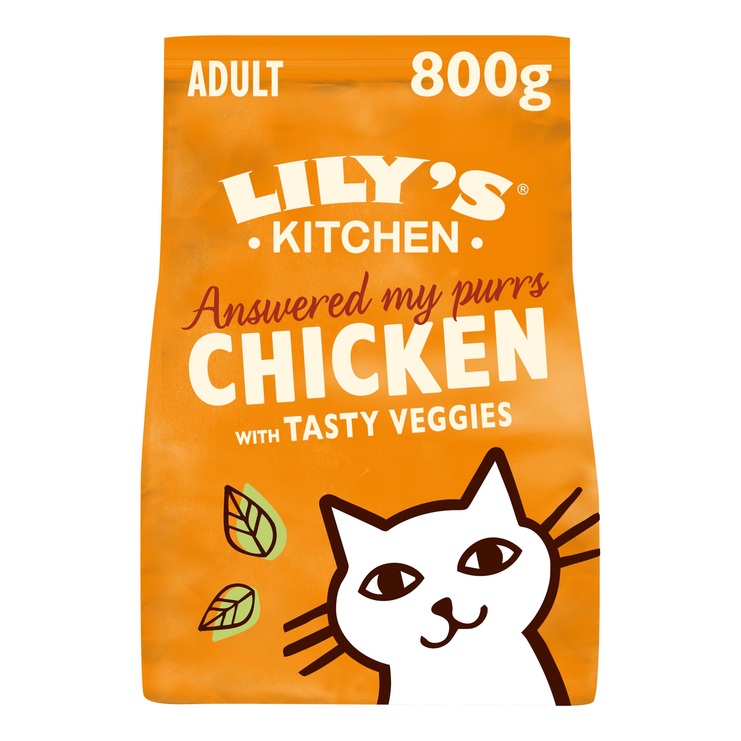 Lily's Kitchen Natürliches Trockenfutter für ausgewachsene Katzen Schmortopf mit Huhn, getreidefreies Rezept (4 x 800g Pack)