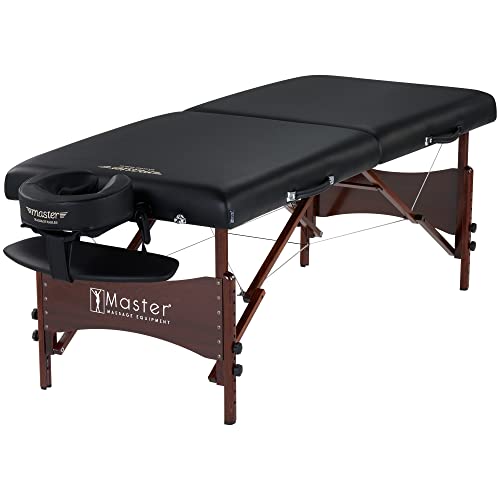 Master Massage 71 cm Newport Mobil Tragbar Massagebett Massagebank Kosmetikliege Massageliege, Schwarz