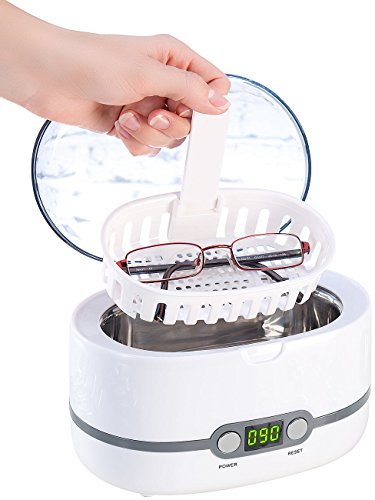 newgen medicals Ultraschallgerät: Digital-Ultraschallreiniger, Einlegekorb, für Brillen & Schmuck, 50 W (Ultraschallreinigungsgerät)