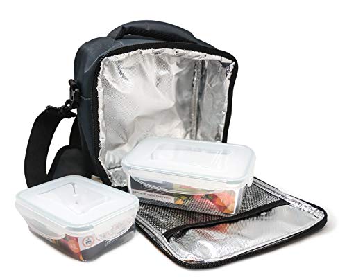 NERTHUS FIH 428 Lunch Bag grau + 2 Rec. Wasserdicht, einzigartig, Einheitsgröße