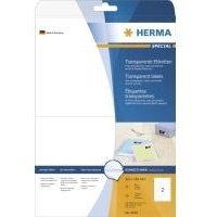 HERMA SuperPrint - Folienetiketten - durchsichtig - A5 (148 x 210 mm) - 50 Stck. (25 Bogen x 2) (4683)