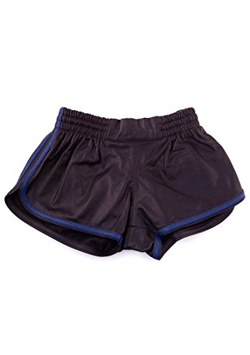 Rouge Garments - Leder Shorts, Groβ, Schwarz/blau, 1er Pack (1 Stück)