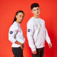 NASA Metallic Logo Unisex Sweatshirt - Weiß - M