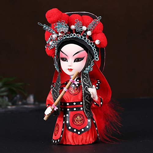 Kunstdekoration Im chinesischen Stil der Peking-Oper Zeichen Facebook Souvenir-Puppe Ornamente Hand gemalte Statue Mulan Puppe 6inch desktop dekorationen