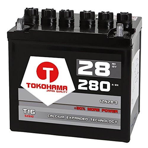 Tokohama Rasentraktor Batterie Aufsitzmäher 28Ah 12V +Pol Rechts statt 22Ah 24Ah 26Ah 12N24-3