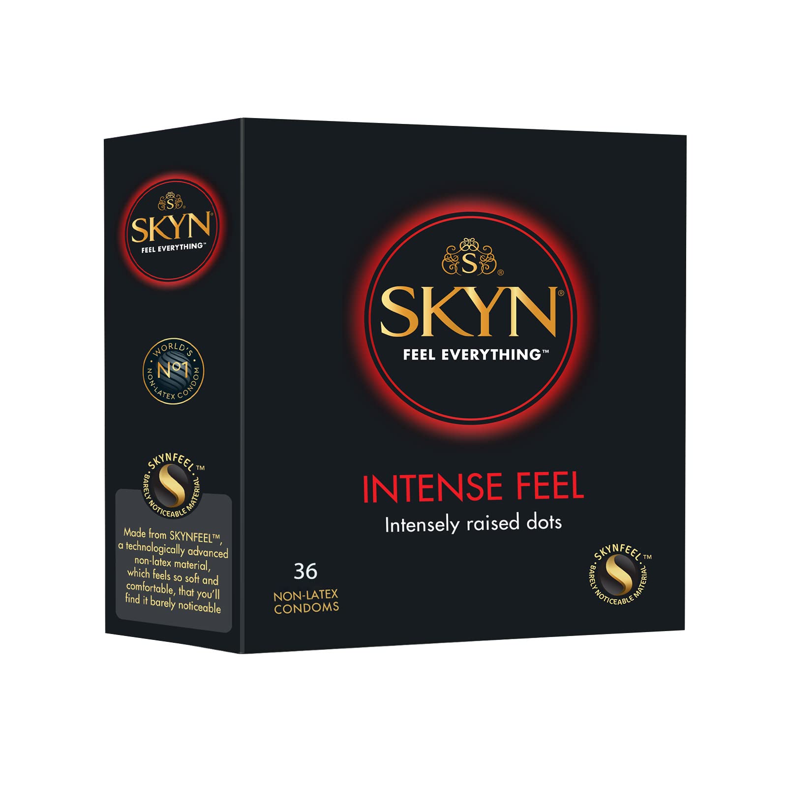SKYN Intense Feel, Stimulant Non-Latex Condoms, 36 Condoms Value Pack