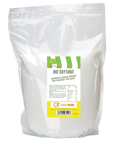 Bio Erythrit - Erythritol natürliche Zuckeralternative 2500g - von Zimmermann Sportnahrung
