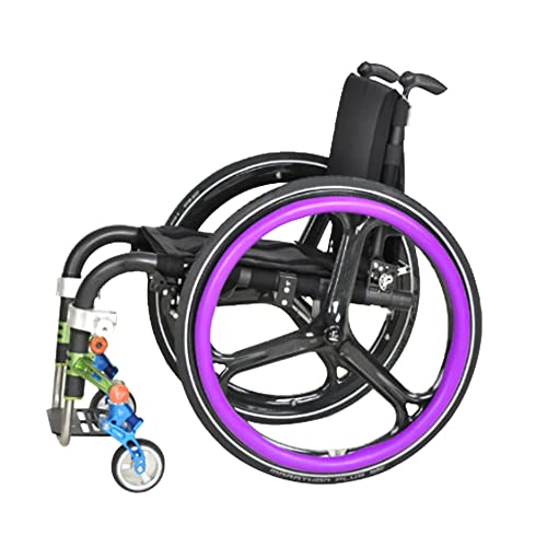 24 Zoll, 1 Paar Rollstuhl-Schiebefelgenabdeckungen, Silikon-Handschiebeabdeckung, Hinterrad-Sportrollstuhlabdeckung, rutschfest, verschleißfest (Verbesserung von Grip und Traktion),Purple